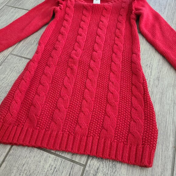 Carter’s Toddler Girls Red Cable Knit Sweater Dress Size 4T - Picture 7 of 10